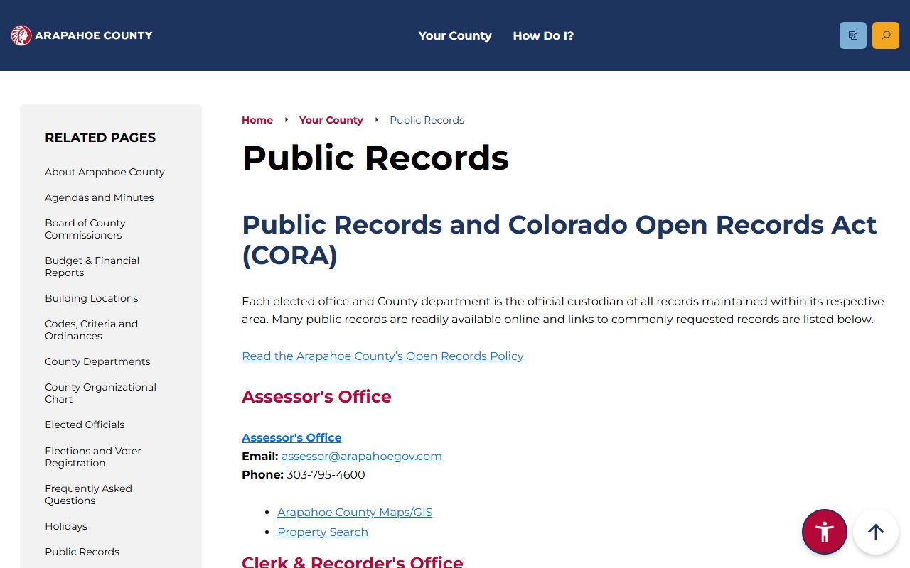 Arapahoe County public records portal